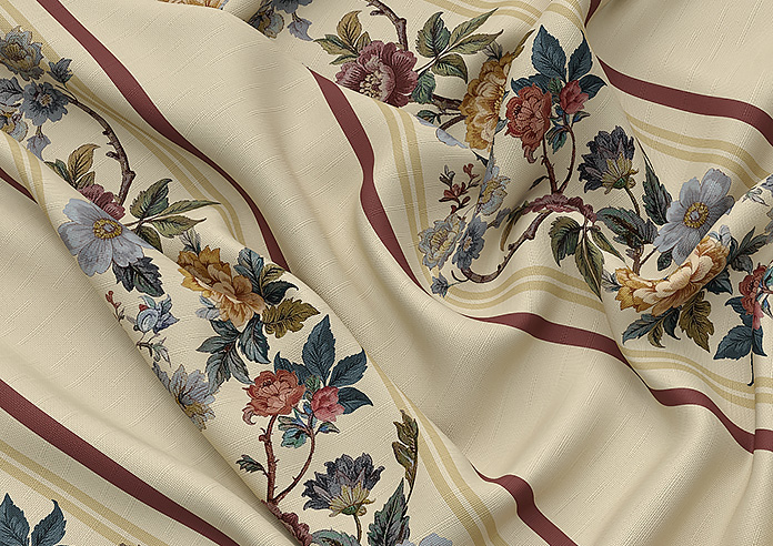 Jennys Stripe, Merlot - Made to Measure Curtains - Image 4